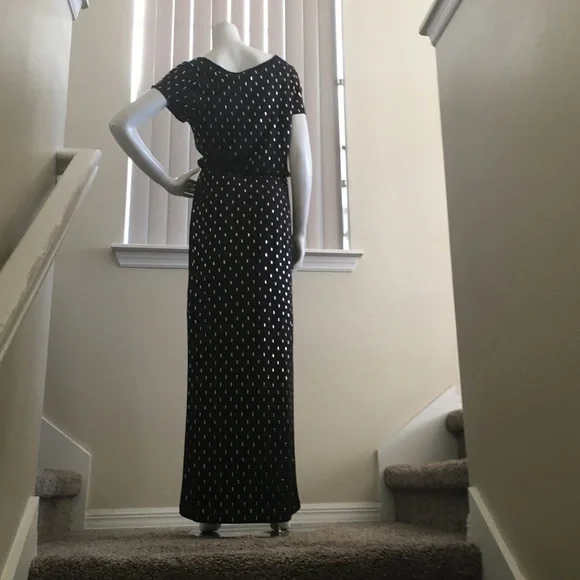 Michael KORS MIDNIGHT NAVY BLUE MAXI DRESS - Picture 2 of 5